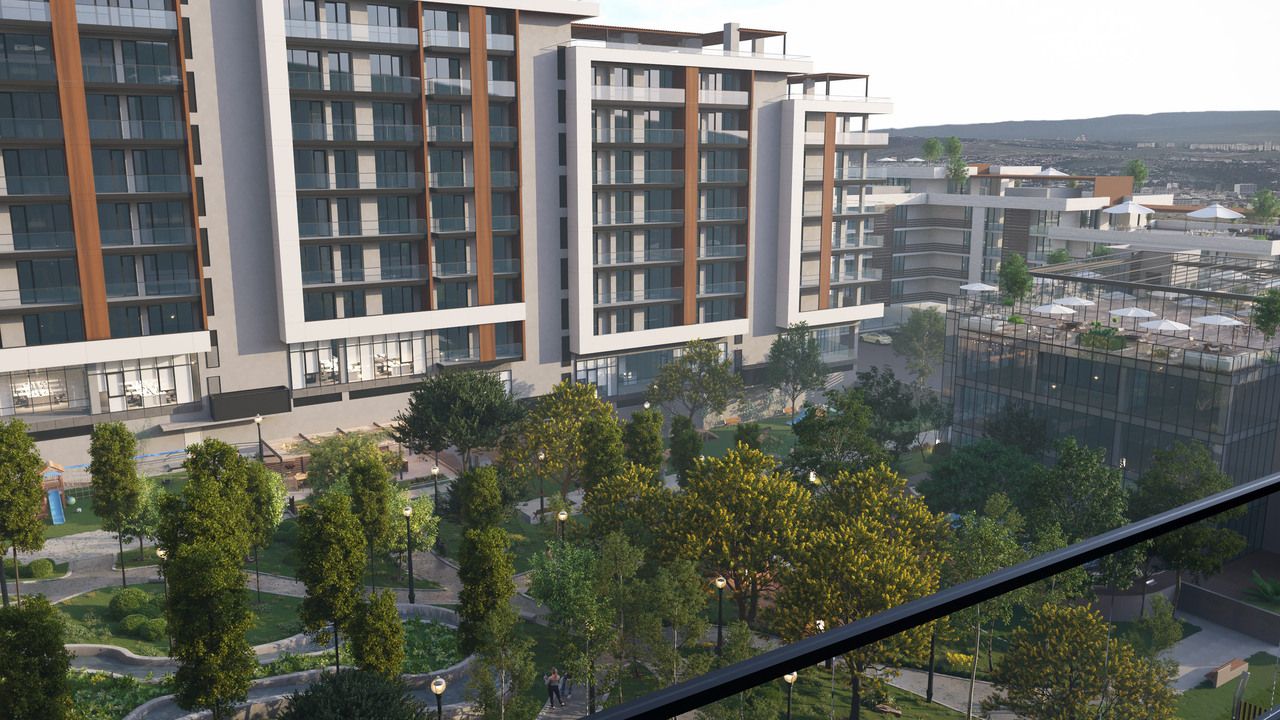 Courtyard and landscaped gardens